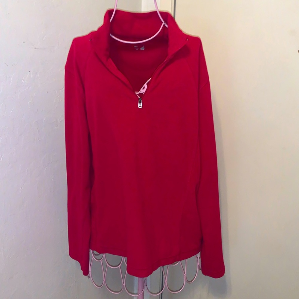 💕Columbia Dark pink fleece zipper pullover -Medium